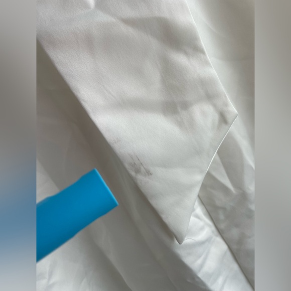 New Shein Curve Women White Puff Sleeve Square Neck Mid Dress Size 1X - Picture 10 of 12